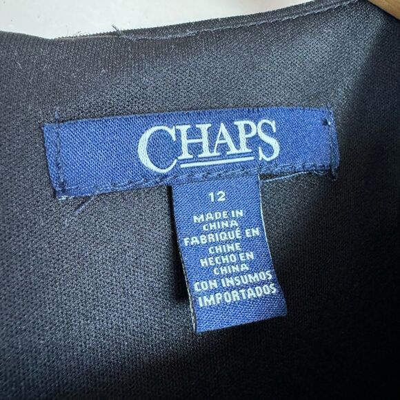 CLEARANCE! B/W Chaps Polka Dot A-Line Sheath Dress Size 12 EUC - Picture 5 of 5